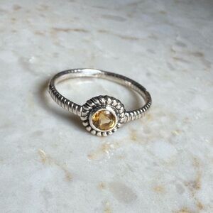 NWOT Sundance Crested Ring, Citrine, Sterling Silver